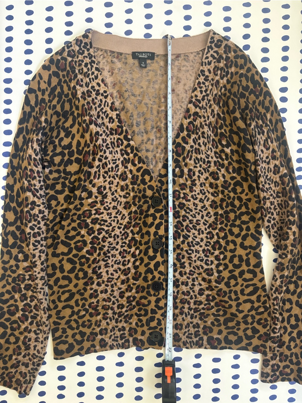 Talbots Leopard Print Sleeveless Knit Vest in Brown and Black